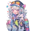 🥳 Эмодзи «Cute girl» для Telegram