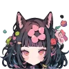 😏 Эмодзи «Cute girl» для Telegram