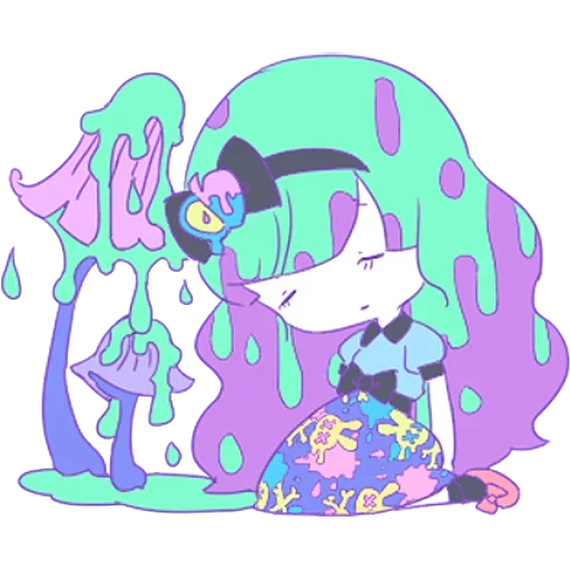 🍄 Стикер «Cute Small Girl» для Telegram
