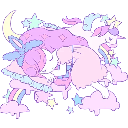 🛌 Стикер «Cute Small Girl» для Telegram