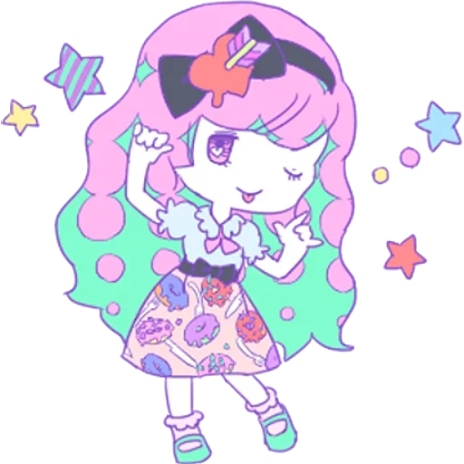 ✌️ Стикер «Cute Small Girl» для Telegram