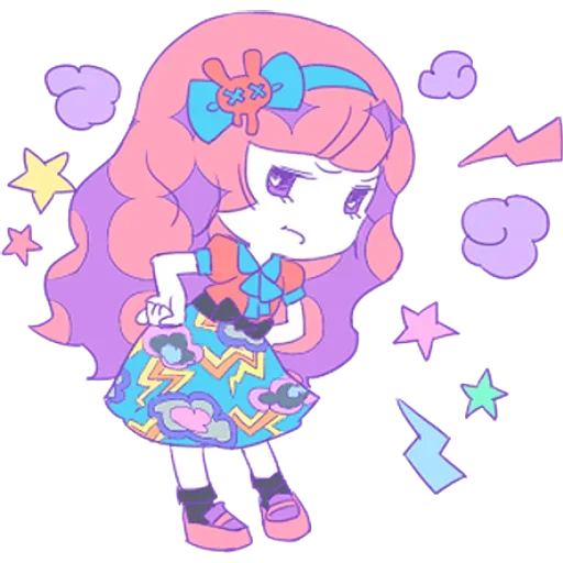 😦 Стикер «Cute Small Girl» для Telegram