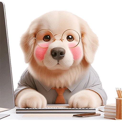 🤓 Стикер «Золотистый ретривер» для Telegram