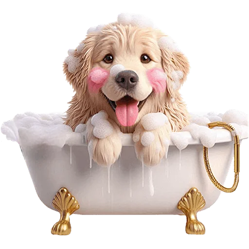 🛁 Стикер «Золотистый ретривер» для Telegram