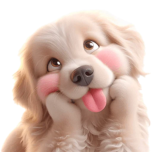 🤪 Стикер «Золотистый ретривер» для Telegram
