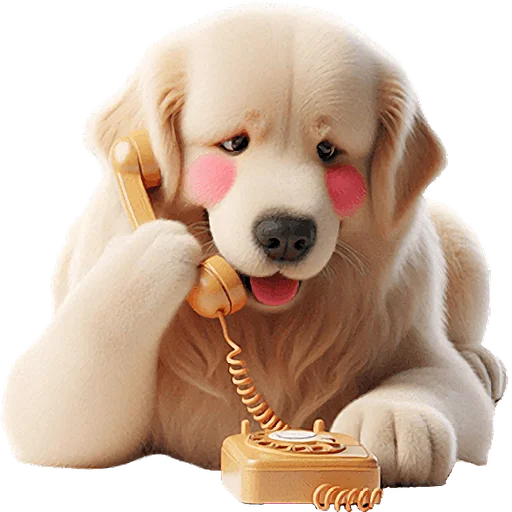 📞 Стикер «Золотистый ретривер» для Telegram