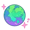 Стикер 26 Cute Green