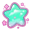Стикер 10 Cute Green