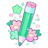 Стикер 40 Cute Green