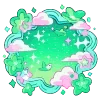 Стикер 15 Cute Green