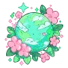 Стикер 20 Cute Green