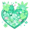 Стикер 2 Cute Green