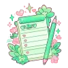 Стикер 35 Cute Green