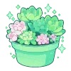 Стикер 57 Cute Green