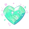 Стикер 3 Cute Green