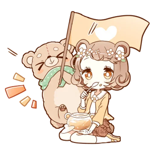 🏳️ Стикер «Милая тян» для Telegram
