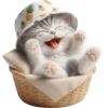 🥳 Эмодзи «Котик в шляпе ананасе» для Telegram
