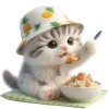 😋 Эмодзи «Котик в шляпе ананасе» для Telegram