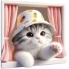 😶 Эмодзи «Котик в шляпе ананасе» для Telegram