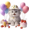 🎂 Эмодзи «Котик в шляпе ананасе» для Telegram