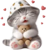 🥰 Эмодзи «Котик в шляпе ананасе» для Telegram