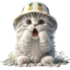 😱 Эмодзи «Котик в шляпе ананасе» для Telegram