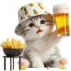 🍺 Эмодзи «Котик в шляпе ананасе» для Telegram
