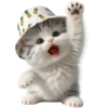 👋 Эмодзи «Котик в шляпе ананасе» для Telegram