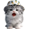 👹 Эмодзи «Котик в шляпе ананасе» для Telegram