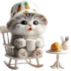 ☕️ Эмодзи «Котик в шляпе ананасе» для Telegram