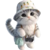 📸 Эмодзи «Котик в шляпе ананасе» для Telegram