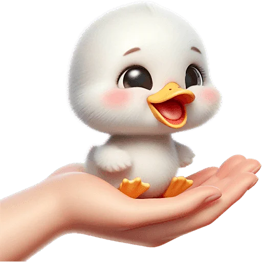 😆 Стикер «Милая утка» для Telegram