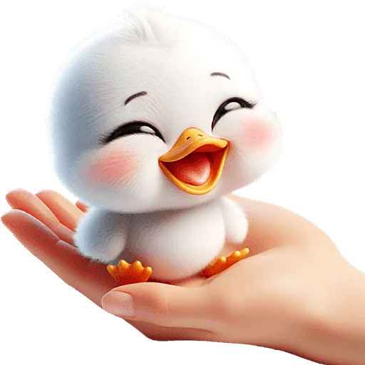 🤣 Стикер «Милая утка» для Telegram