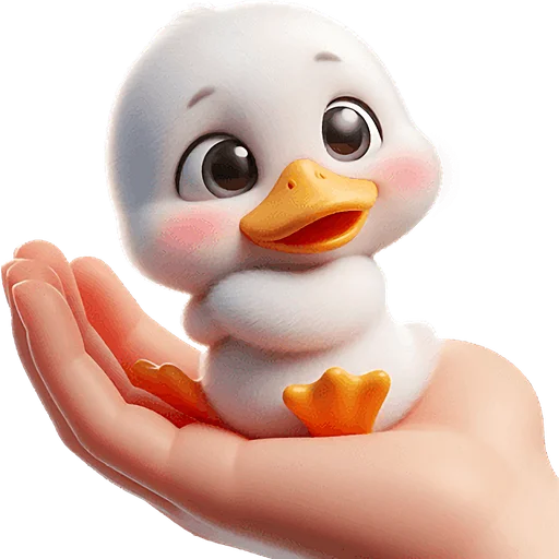 😁 Стикер «Милая утка» для Telegram