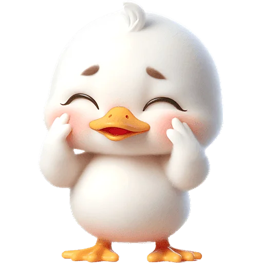 🤗 Стикер «Милая утка» для Telegram