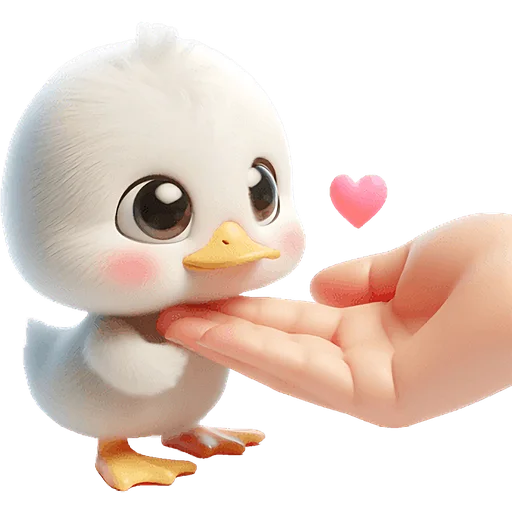 ☺️ Стикер «Милая утка» для Telegram