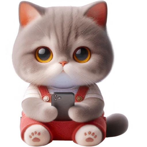 📱 Стикер «Кот в комбинезоне» для Telegram