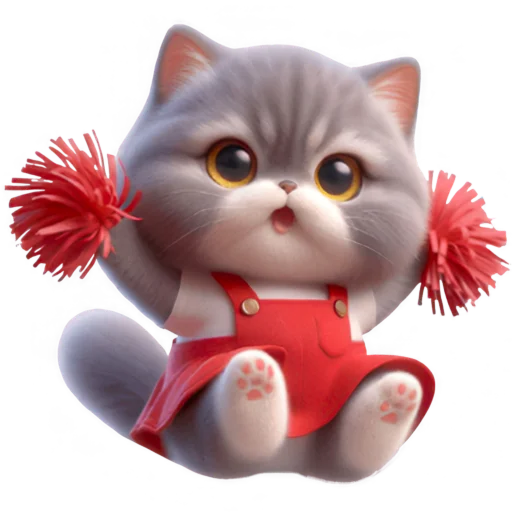 ✊ Стикер «Кот в комбинезоне» для Telegram