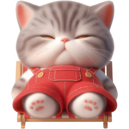 🫠 Стикер «Кот в комбинезоне» для Telegram