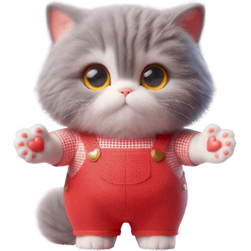 🤗 Стикер «Кот в комбинезоне» для Telegram