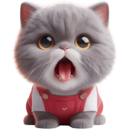 😱 Стикер «Кот в комбинезоне» для Telegram