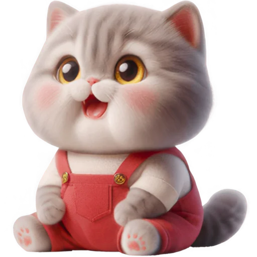 😀 Стикер «Кот в комбинезоне» для Telegram