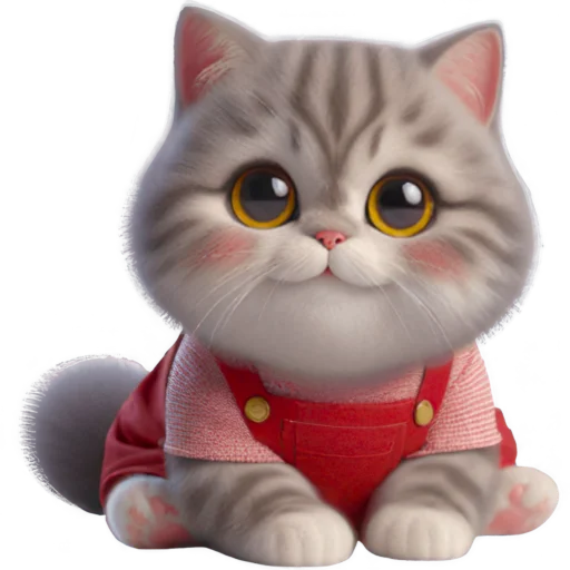 🙃 Стикер «Кот в комбинезоне» для Telegram