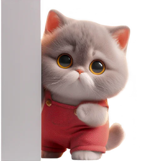 👀 Стикер «Кот в комбинезоне» для Telegram