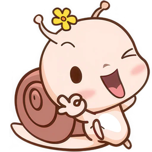 👌 Стикер «Малыш Улиточка» для Telegram
