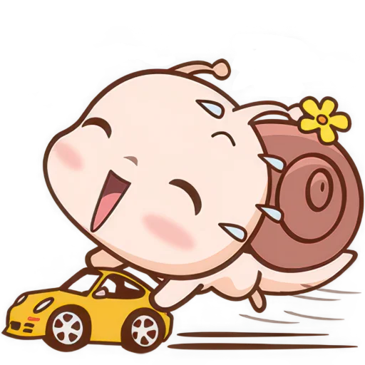 🚗 Стикер «Малыш Улиточка» для Telegram
