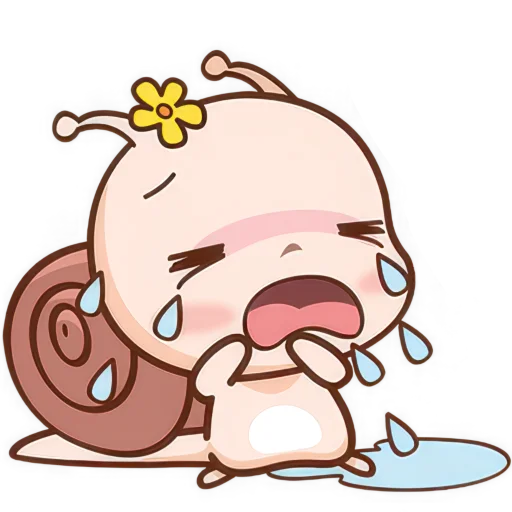 😭 Стикер «Малыш Улиточка» для Telegram