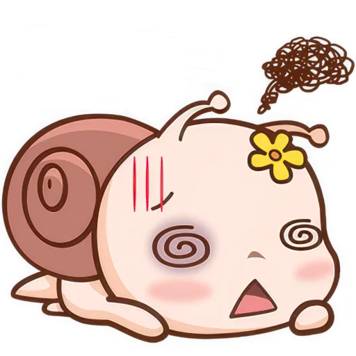 😵‍💫 Стикер «Малыш Улиточка» для Telegram