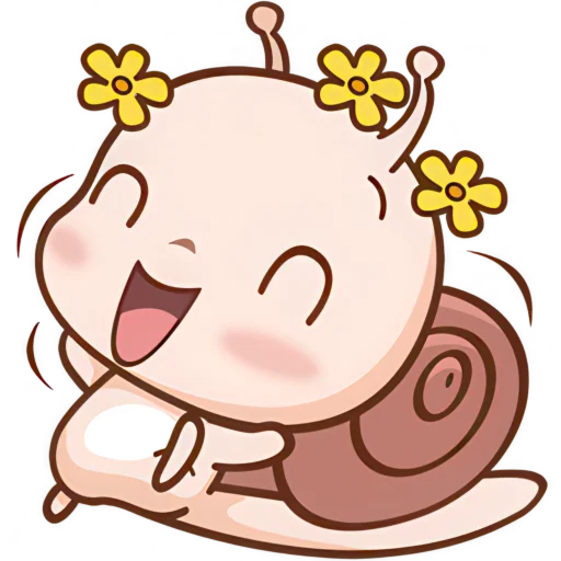 😊 Стикер «Малыш Улиточка» для Telegram