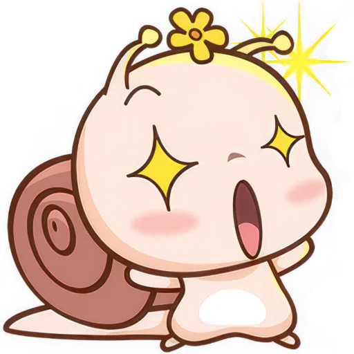 🤩 Стикер «Малыш Улиточка» для Telegram